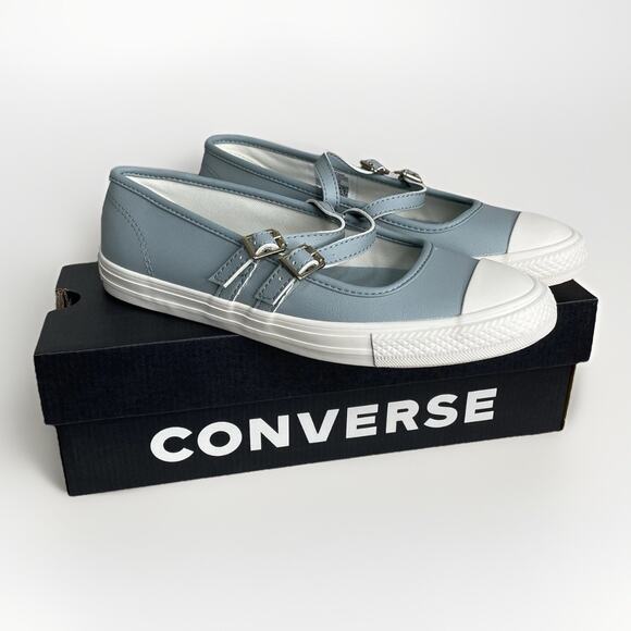 Converse Chuck Taylor All Star Dainty Mary Jane Women Sz 7 Teal Blue White Shoes - Picture 1 of 9